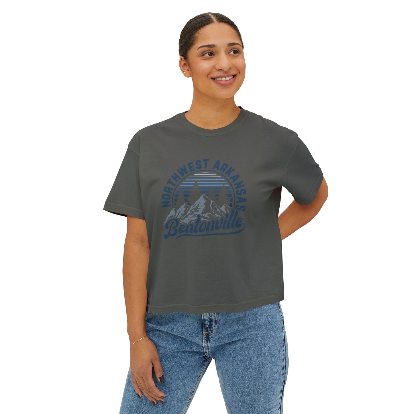 Blue Bentonville Boxy Tee