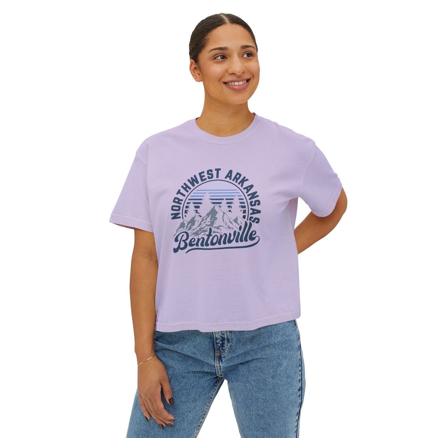 Blue Bentonville Boxy Tee
