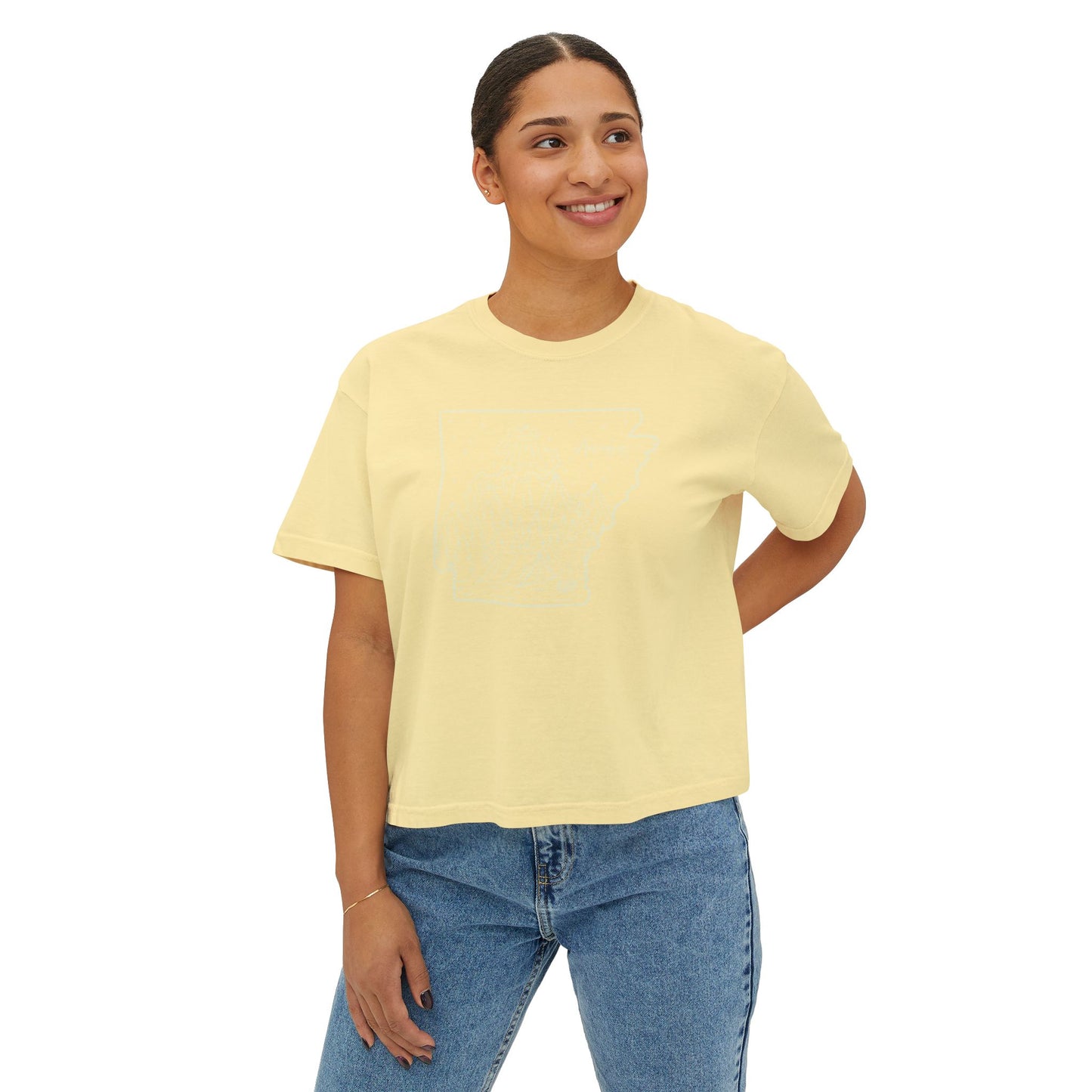 Whispering Pines Arkansas Smoky Peaks Boxy Tee