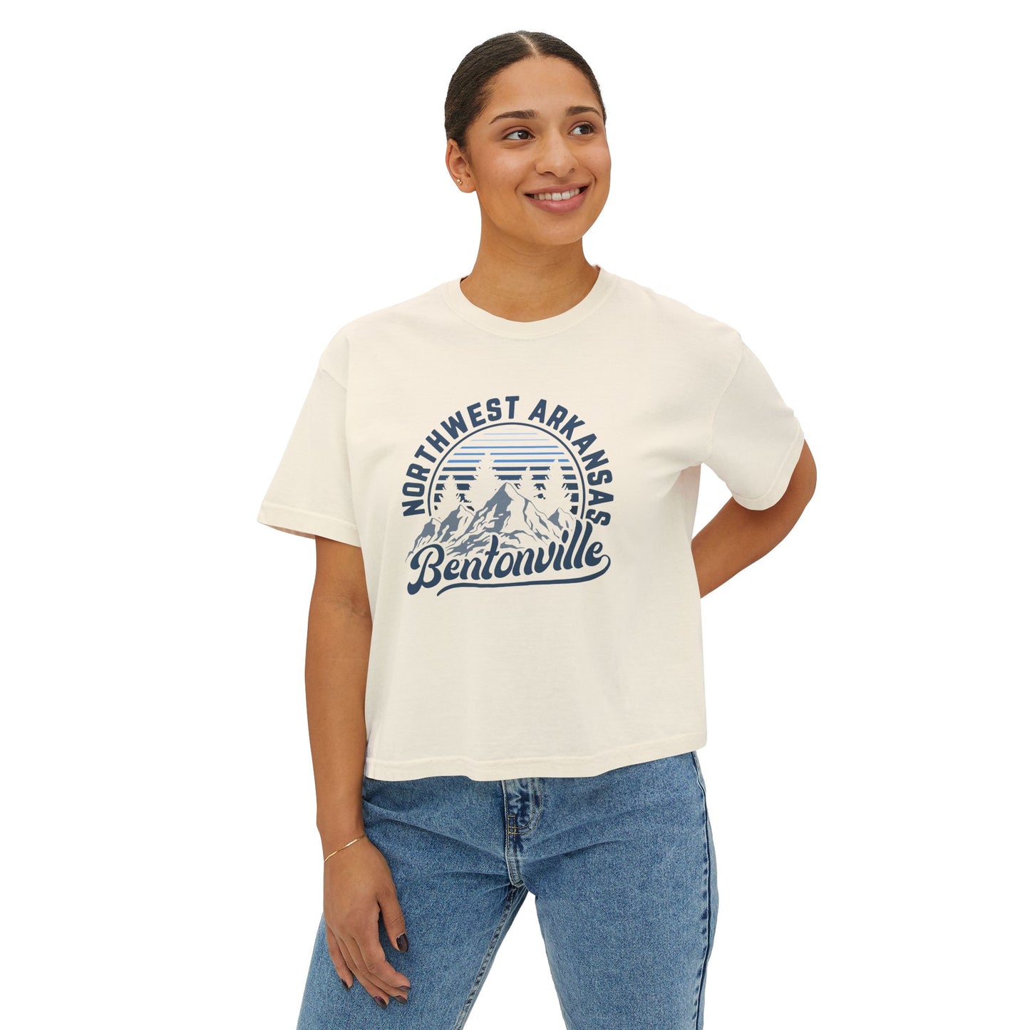 Blue Bentonville Boxy Tee