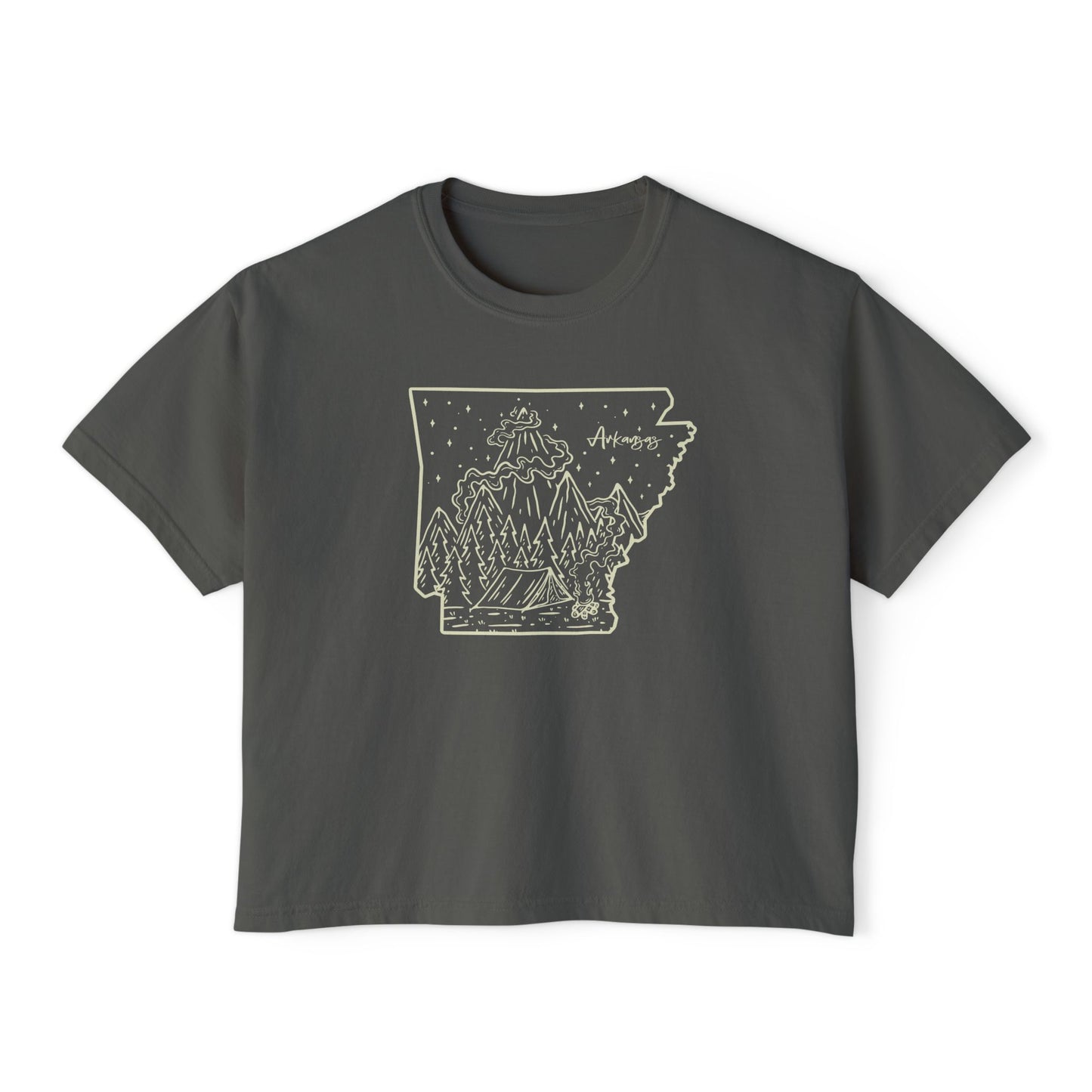 Whispering Pines Arkansas Smoky Peaks Boxy Tee