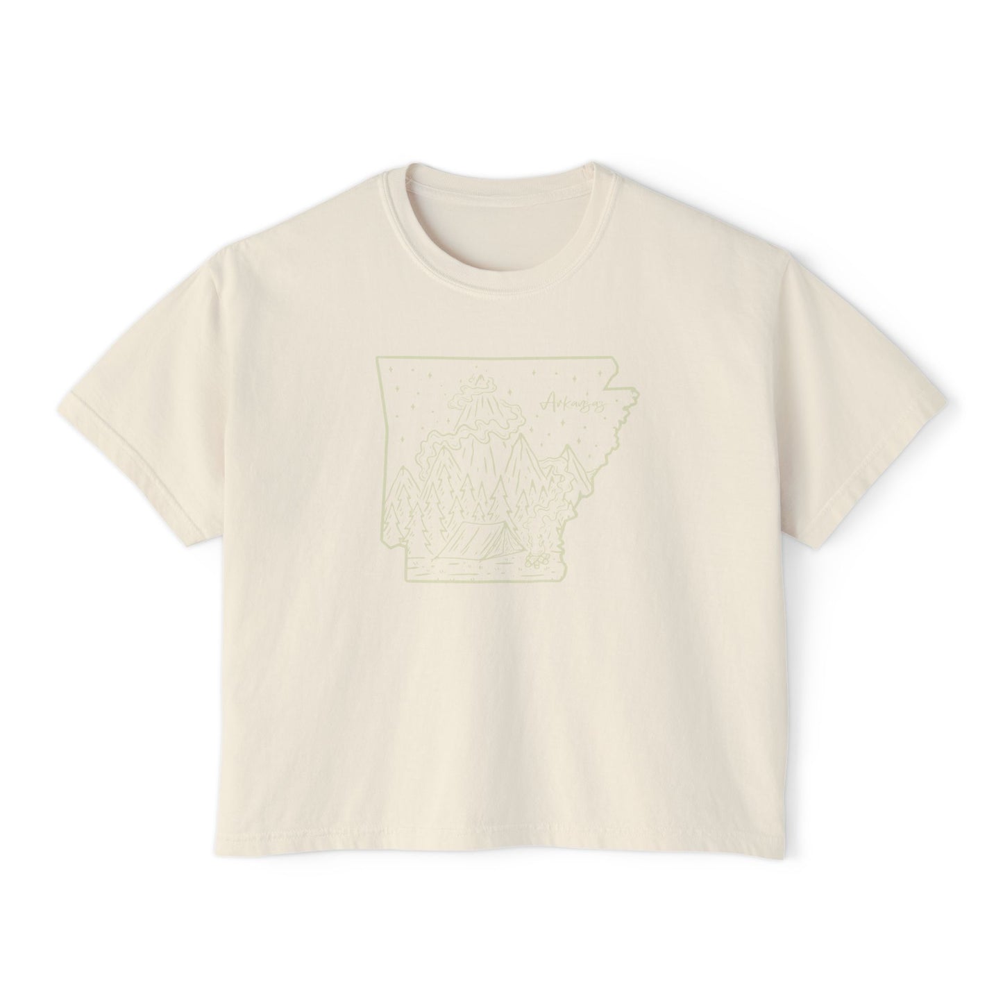 Whispering Pines Arkansas Smoky Peaks Boxy Tee