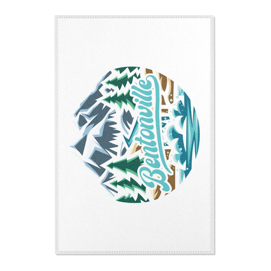 Blue Arkansas Logo Area Rug